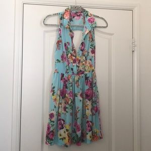 Blue floral dress